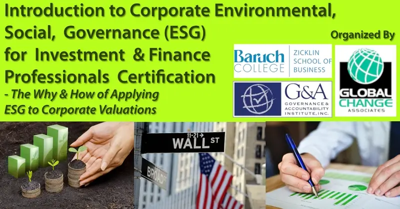 Baruch ESG Finance Certification EventBrite Mast
