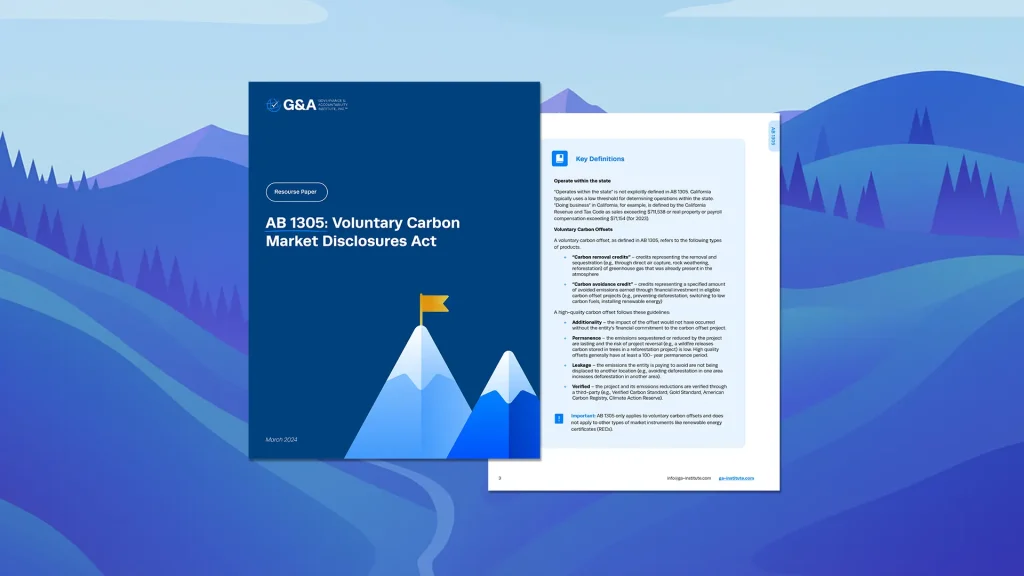 AB 1305: Voluntary Carbon Market Disclosures Act