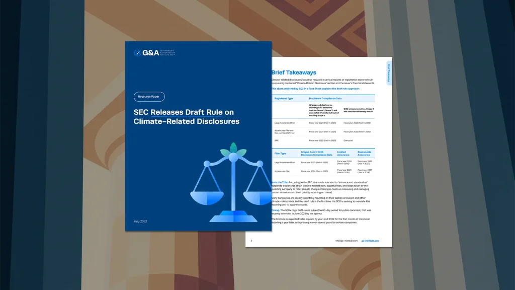 SEC Releases Draft Rule on Climate-Related Disclosures