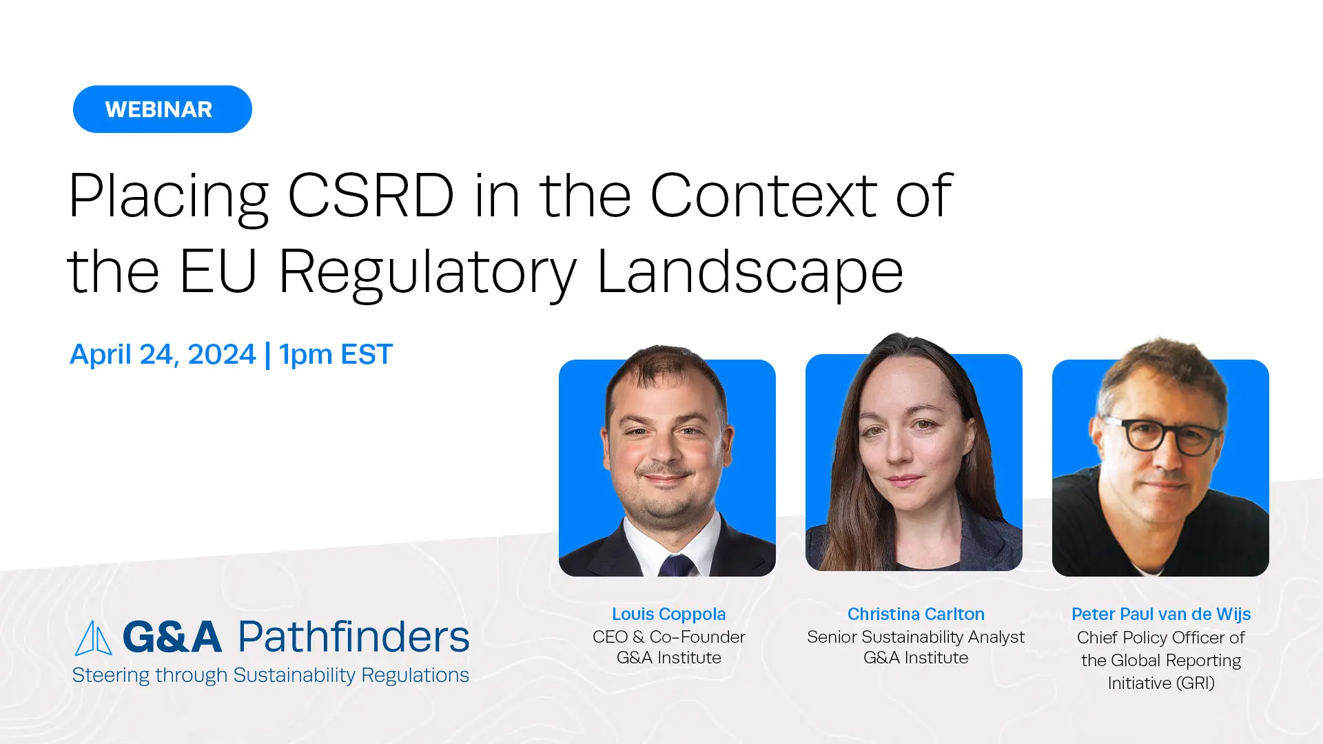 CSRD and EU Regulatory Landscape Webinar | G&A Institute